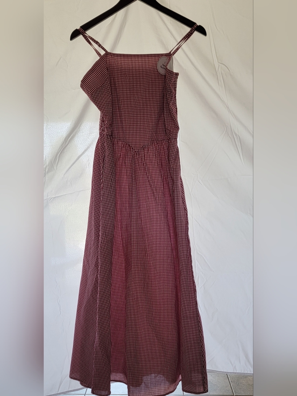 Red Gingham Summer Dress - Size L